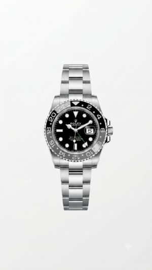 Roleex GMT Master II Automatic Silver Black Dial