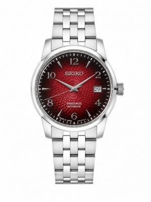 Seiko Presage Cocktail Time Negroni Japan Silver Red Dial