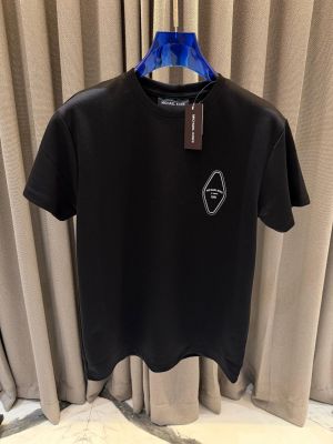 Michael Kor Middle Brand Logo Round Neck T-shirt Black