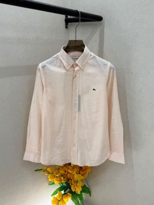 Lacost Linen Peach Embroidery Logo Premium Shirts F4029-PE