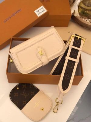 Louiis Vuitton LV Canta Officer Pochette Bag With OG Box & Dust Bag & Shoulder Strap (White - 1022)