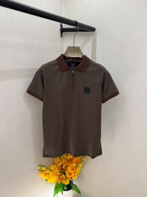 Arma Exchange Brown Premium Collar Neck Polo T-shirt With Brand Box Packing F3799-BR