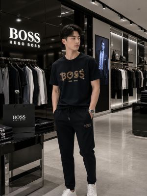 Boss Black Imported Premium Track Suit With Brand Carry Bag Packing F3928-BL