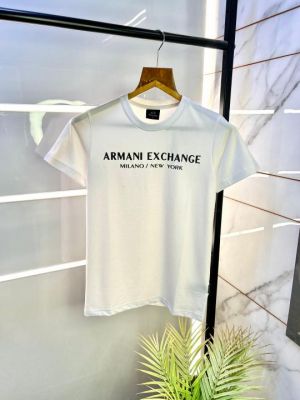 Sale Arma Exchange Embossed Print White Premium Round Neck T-shirt F2492-WH