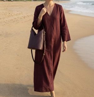 Ysl Y top handle bucket bag with dust bag(2535-burgundy)