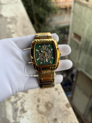 Ver_sace dominus Skeleton Automatic Watch green dial Fa 1523