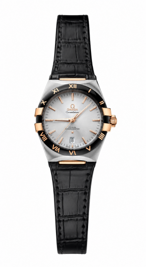 Omegga Constellation Co-Axial Chronometer Black Leather Strap