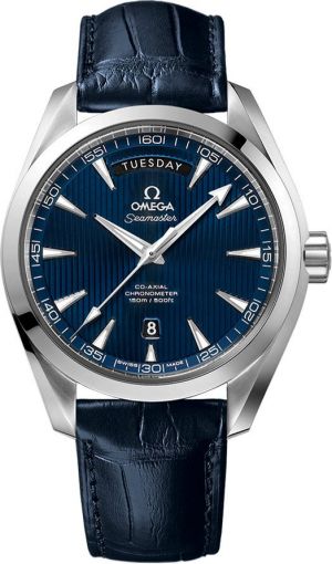 Omegga Seamaster Japan Blue Leather Strap