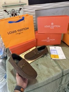 Louiiss Vuittoonn LV Driver Moccasin Brown Loafer