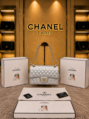 Chane Paris Jumbo big size lather QUALITY Inner Branding with box Bill 5112
