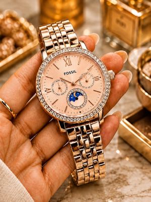 Fossiil Women Chronograph Sunmoon Rosegold