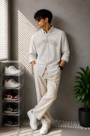 Calvi_n Keli_n CK Premium Linen Shirt 2733