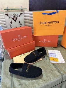 Louiiss Vuittoonn LV Driver Moccasin Black Loafer 251123