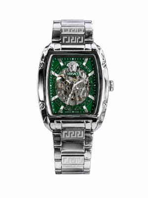 Ver_sace dominus Skeleton Automatic Silver Watch Fa 1521