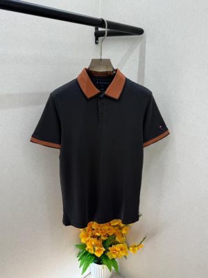 Tomm Hilfiger Grey Polo Premium Collar Neck T-shirt F3896-GY