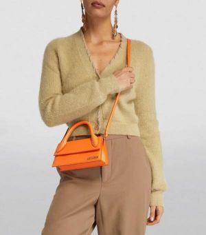Jacquemus Le Chiquito Long Handle With OG Box Dust Bag & Sling Belt (Orange - 289)