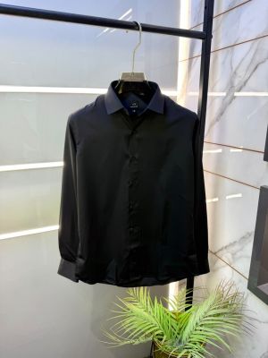 Arma_i Exchange Black Premium Shirt With Brand Box Packing And Carry Bag F3413-BL