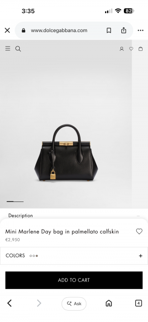 Dolcce & Gabbana 9026 Mini MarleneBlack With Original Box & DustCover
