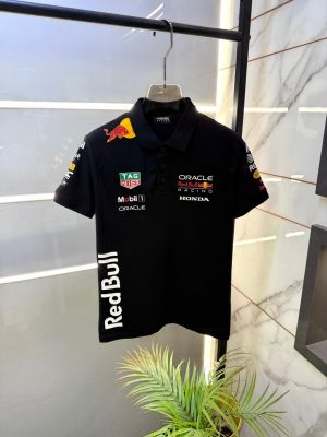 Redbull_Black Polo Premium Collar Neck T-shirt F5123-BL