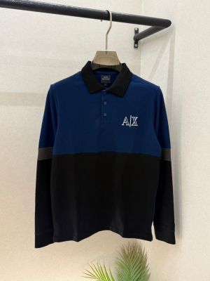 Arma_i Exchange Blue Polo Neck Full Sleeves Premium Collar T-shirt F3562-BU