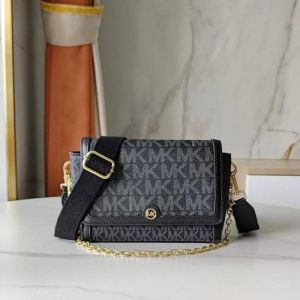 Michael Korrs Freya Shoulder Bag With Magnetic Box And Dust Bag (Black-23013)