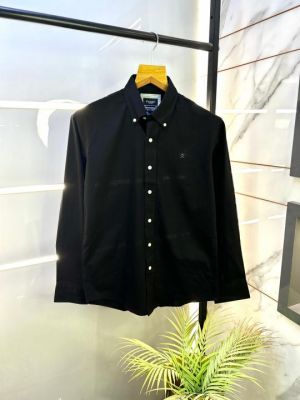 Sale Hacket Black Oxford Lycra Printed Premium Shirts F2850-BL