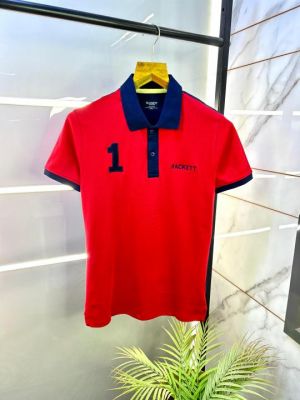 Sale Hacket Red Premium Collar Neck Polo T-shirt F2835-RE