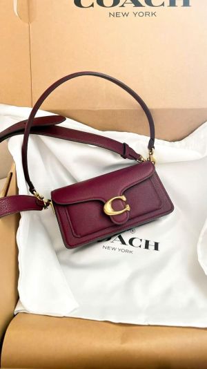 Coacch CB Tabby 20 Wine Highend With Original Box CarryBag & DustCover (Highend With Inside Flap Branding)