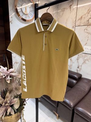 LACOST PREMIUM POLO NECK T-SHIRTS 1311 KHAKHI