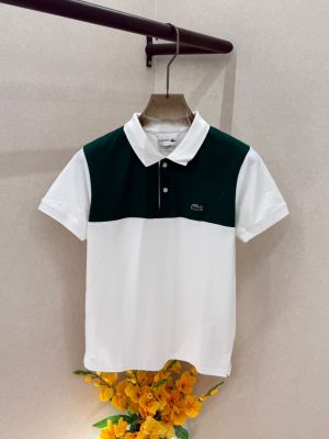 Lacost White Premium Collar Neck Polo T-shirt With Brand Box Packing F3798-WH