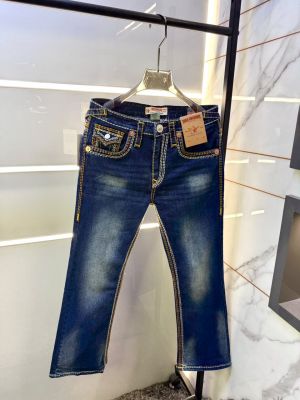 True Religion Imported Blue Super Premium Denim With Brand Carry Bag F3981-BU