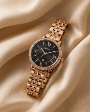 Fossii_l Jacqueline Rose Gold Black