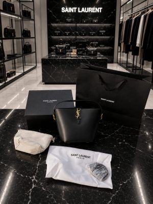 Saint Laurent Ysl Le 37 Leather Bucket Bag with ogbox Carrybag etc Model 666