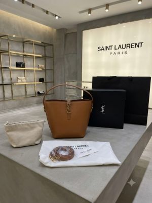 Saint Laurent Ysl Le 37 Leather Bucket Bag with ogbox Carrybag etc Model 667
