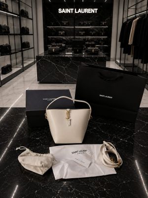 Saint Laurent Ysl Le 37 Leather Bucket Bag with ogbox Carrybag etc Model 668