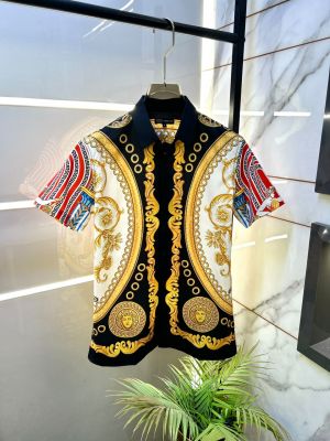 Versace Imported Black Premium Half Sleeves Printed Shirt F5057-B1