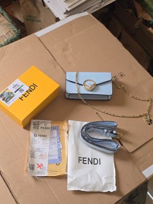 Fenddi Vittelo Cruise 2Way Street Style Sling Waist Bag With OG Box & Dust Bag (Blue - 814)