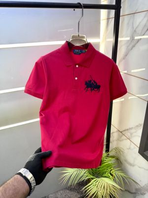 Ralp Lauren Polo Red Premium Back Printed Collar Neck T-shirt F2629-RE
