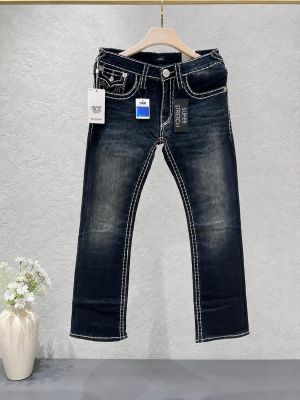 True Religion Green Shade Bootcut Fit Premium Imported Fabric Denim with Back Flap pockets and Embroidered work 4540
