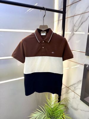 Gant Brown Premium Collar Neck Polo T-shirt F5064-BR