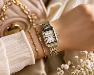 FOSSSIL_LADIES_GOLD-TT-WHITE