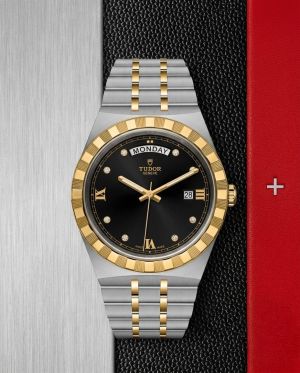 Tudor Royal Automatic 2 ton gold black Diamond