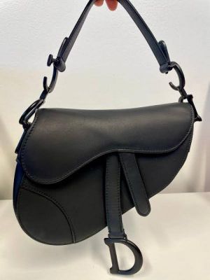 Christian_Dio_Saddle_With_Crossbody_Bag_With_Dust_Bag_(Black)