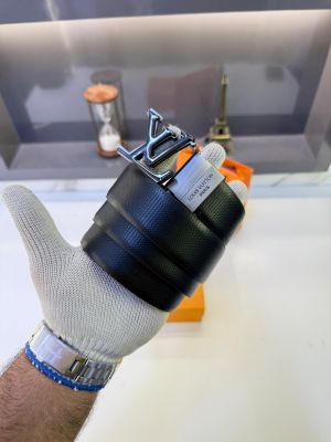 Lv_Loui_Vuitton Black Matt Reversible Belt Fa 1390