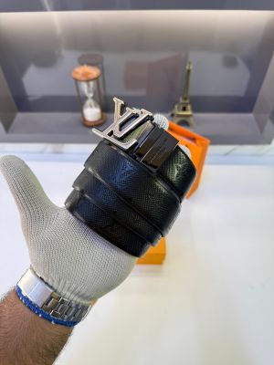 Lv_Loui_Vuitton Gold Black Glossy Belt Fa 1310