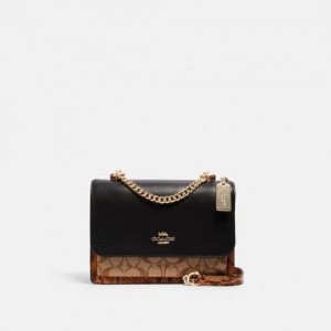 Coac Klare Crossbody In Blocked Signature Canvas With box 319