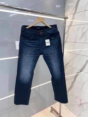 Balmai Paris Blue Shade Premium Imported Stretchable Lycra Fabric Straight Fit Denim with Embroidered Logo 2923