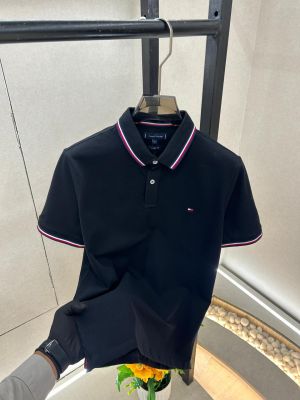 Tomm_Hilfiger Black Polo Premium Collar Neck T-shirt F3724-BL