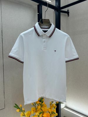 Tomm_Hilfiger White Polo Premium Collar Neck T-shirt F3724-WH