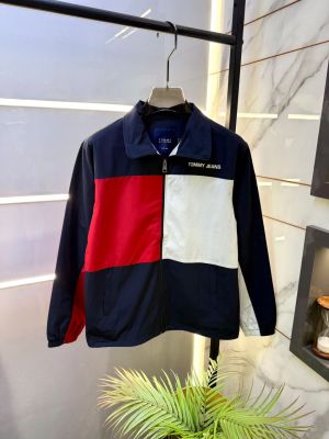 Tomm_Hilfiger Imported Navy Premium Wind Shetter Jacket F3220-NY